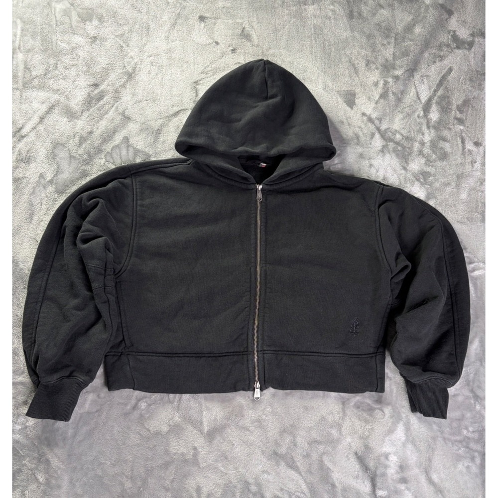 Timberland Hooded Sweatshirt Mens Big 2X Black Full Zip Embroidered